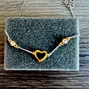 Lia Sophia Heart Anklet NWOT